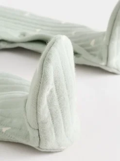 Babypakjes En Babypyjama's*Next - Baby Quilted Sleepsuits 2 Pack Grijs-groen