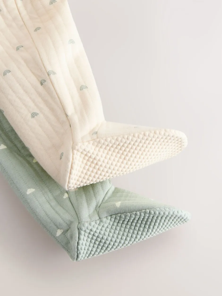 Babypakjes En Babypyjama's*Next - Baby Quilted Sleepsuits 2 Pack Grijs-groen