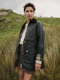 Jassen En Jacks|Barbour - ® Modern Beadnell Wax Jacket Grijs-groen