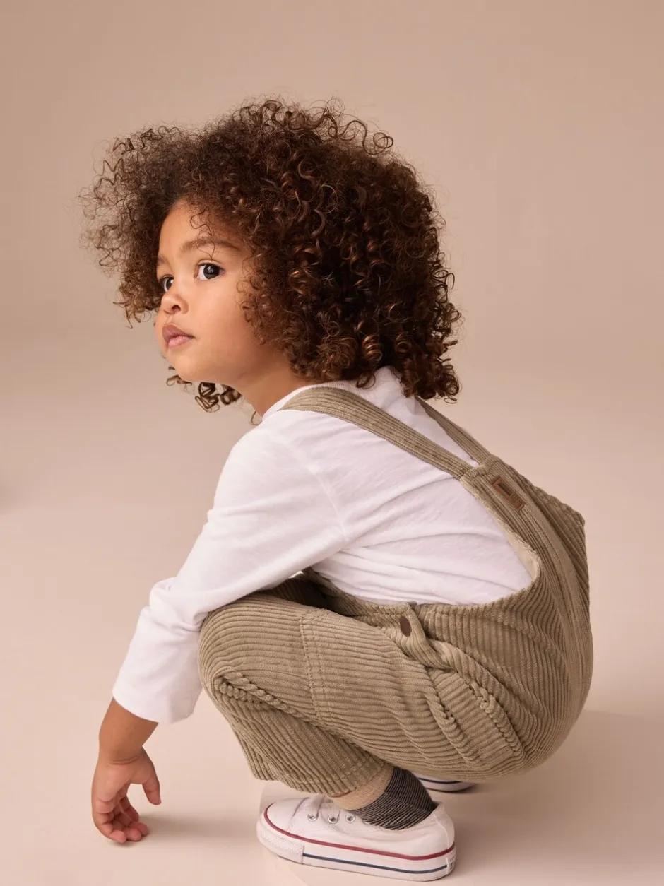 Rompertjes En Tuinbroeken|Sets En Outfits|Next - Corduroy tuinbroek (3 mnd - 7 jr) Grijs-groen