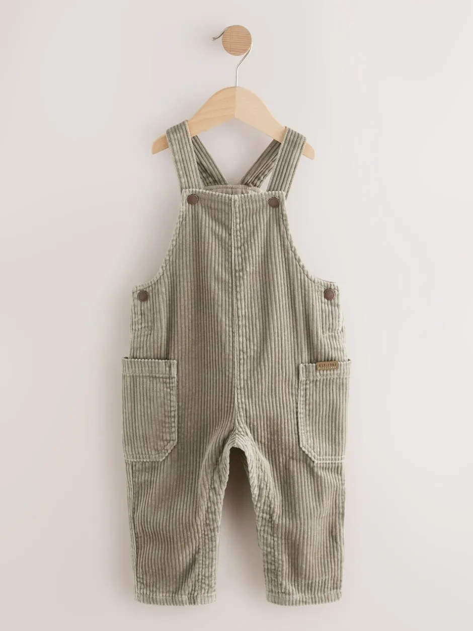 Rompertjes En Tuinbroeken|Sets En Outfits|Next - Corduroy tuinbroek (3 mnd - 7 jr) Grijs-groen