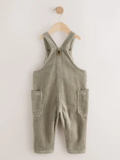 Rompertjes En Tuinbroeken|Sets En Outfits|Next - Corduroy tuinbroek (3 mnd - 7 jr) Grijs-groen