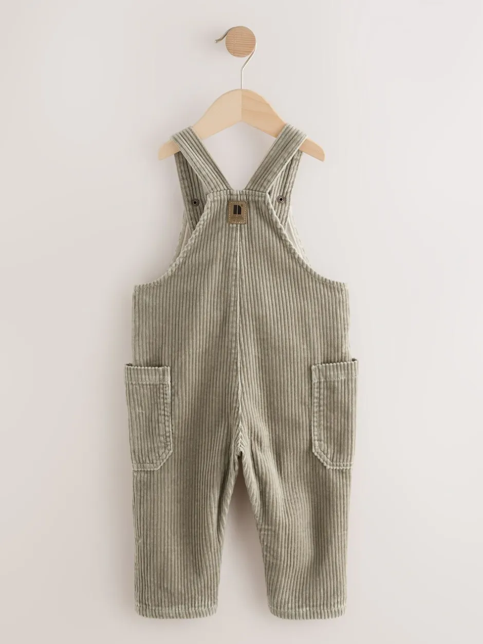 Rompertjes En Tuinbroeken|Sets En Outfits|Next - Corduroy tuinbroek (3 mnd - 7 jr) Grijs-groen