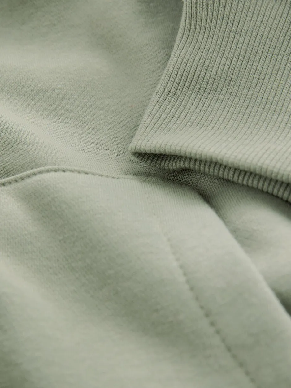 Loungewear|Hoody's En Sweatshirts|self. - Jack met capuchon en ritssluiting Grijs-groen