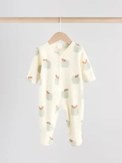 Multipacks|Babypakjes En Babypyjama's*Next - Set van 2 baby-onesies van microfleece met tweewegrits Grijs-groen
