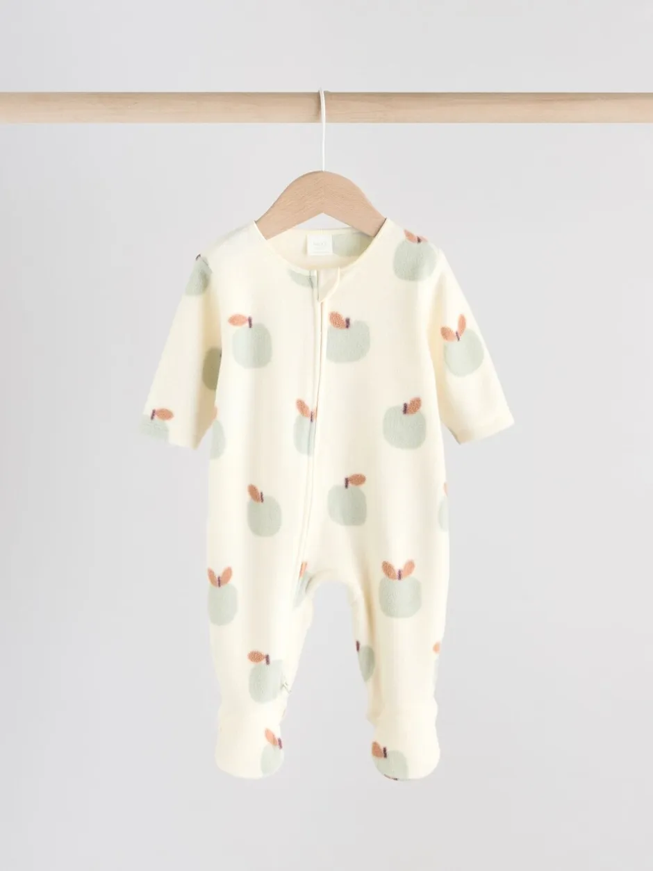 Multipacks|Babypakjes En Babypyjama's*Next - Set van 2 baby-onesies van microfleece met tweewegrits Grijs-groen