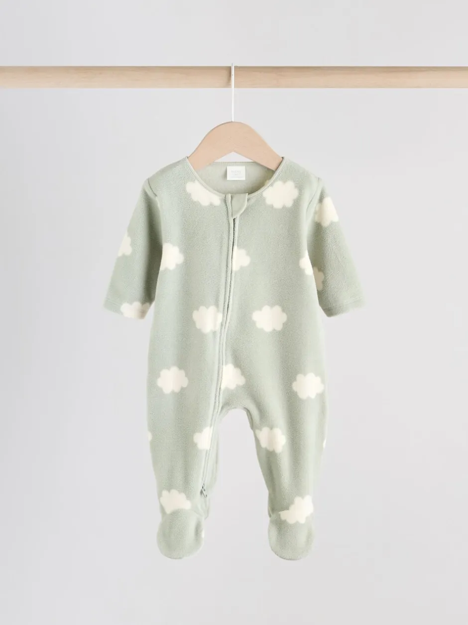 Multipacks|Babypakjes En Babypyjama's*Next - Set van 2 baby-onesies van microfleece met tweewegrits Grijs-groen