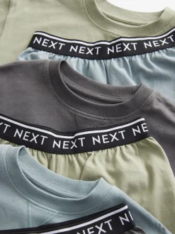 Multipacks|Pyjama's*Next - Set van 3 pyjama's met short (3-16 jr) Grijs-groen