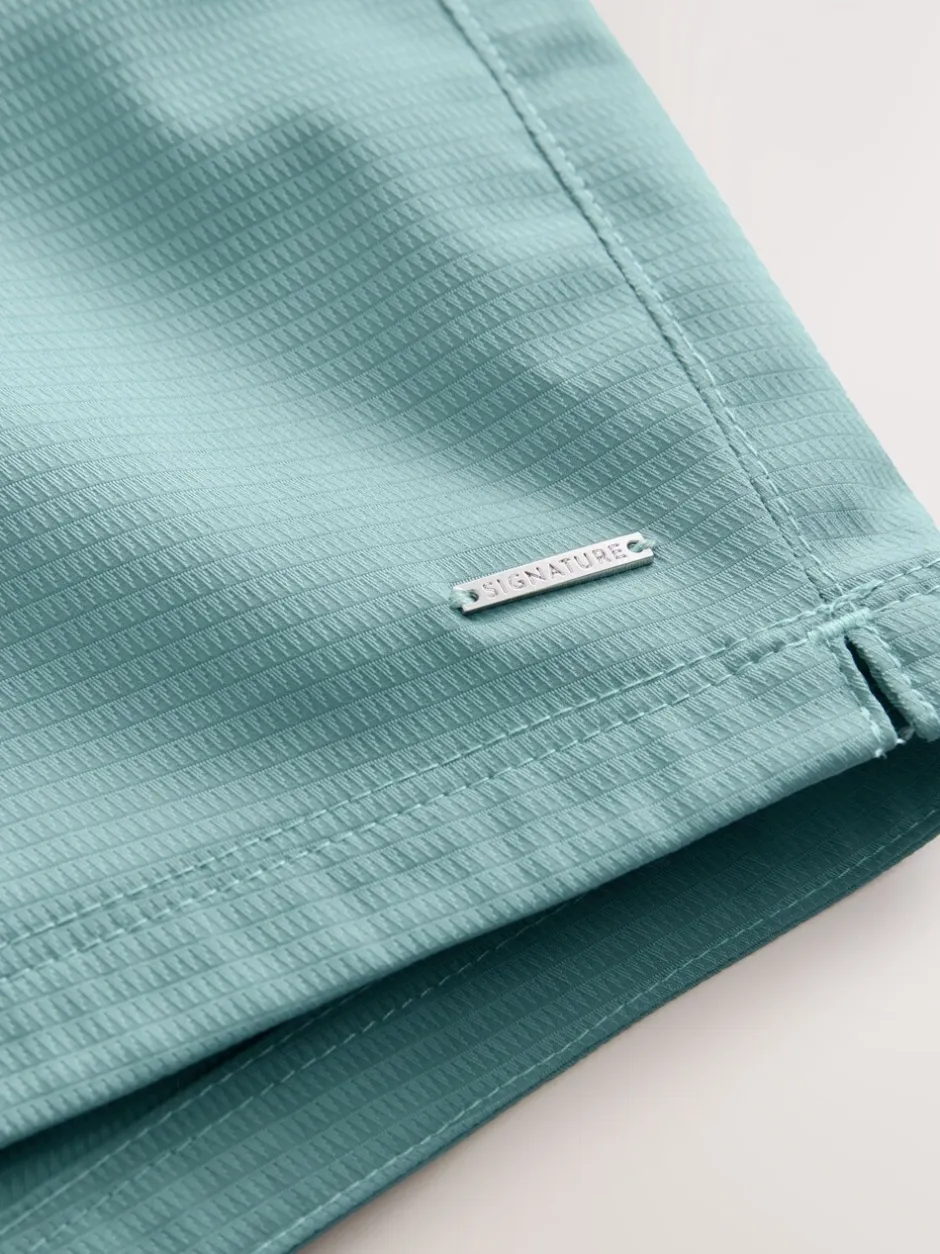 Badkleding*Next Grijs-groen - Signature Tailored zwembroek met tailleband