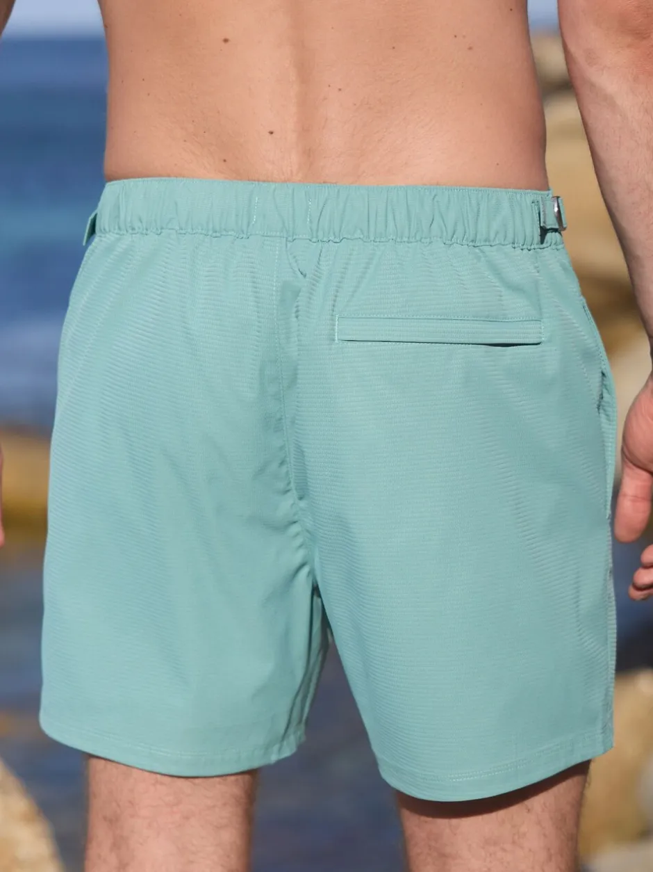 Badkleding*Next Grijs-groen - Signature Tailored zwembroek met tailleband