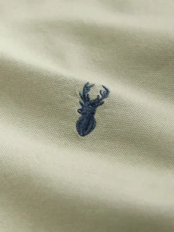 Formele Overhemden|Shirts*Next Grijs-groen - Slim Fit - Oxford-hemd met lange mouwen