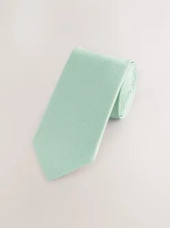 Stropdassen En Pochets*Next Grijs-groen - Smal - Stropdas met textuur