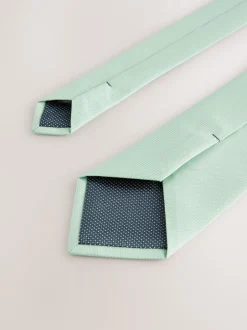 Stropdassen En Pochets|Next - Standaard - Stropdas met textuur Grijs-groen