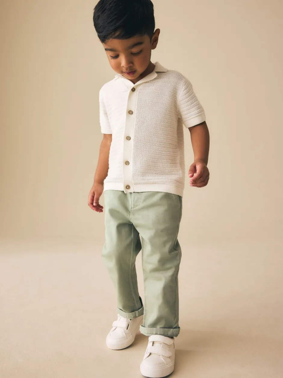 Broeken En Chino's*Next Grijs-groen - Stretch Chino Broek (3mnd-7jr)