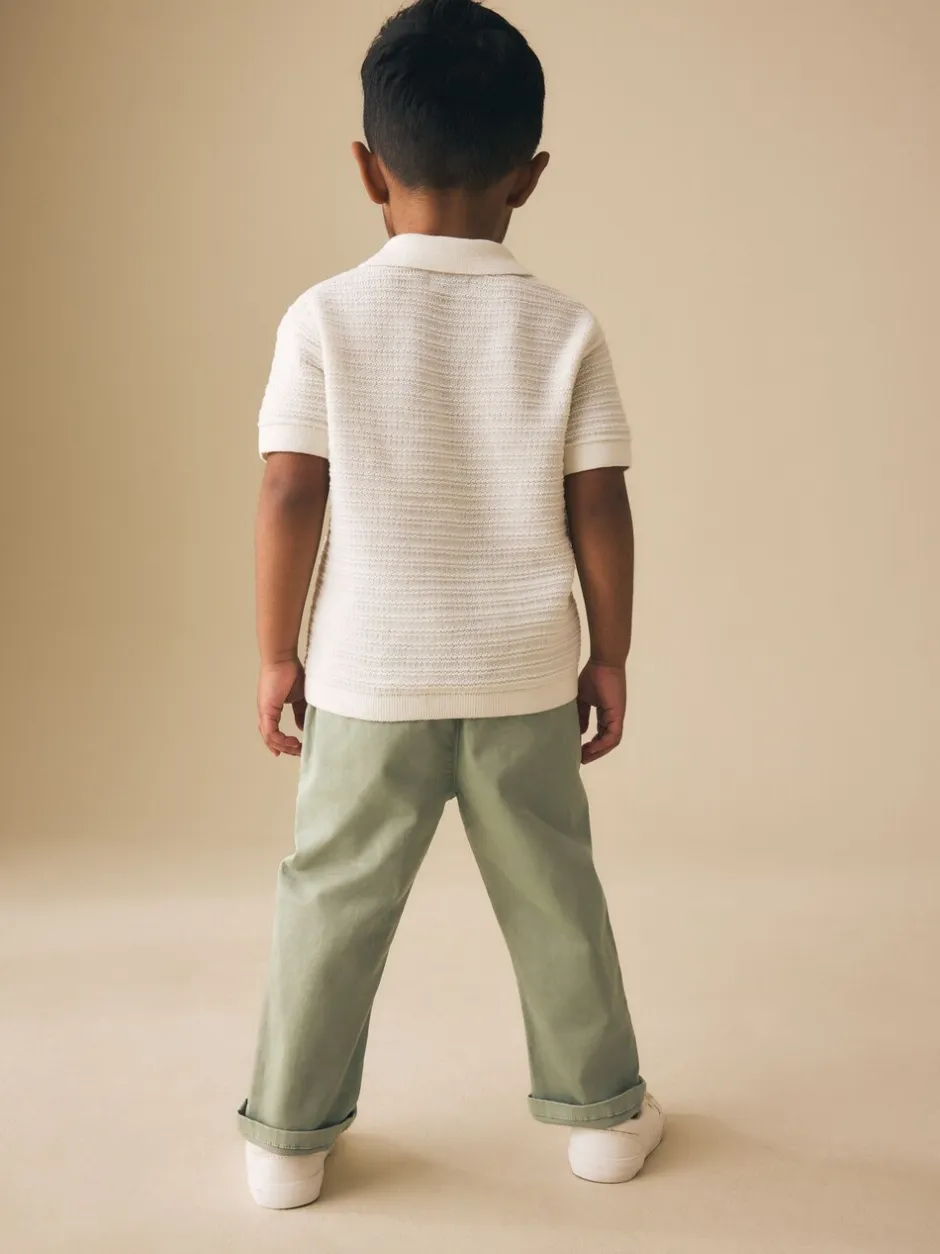 Broeken En Chino's*Next Grijs-groen - Stretch Chino Broek (3mnd-7jr)