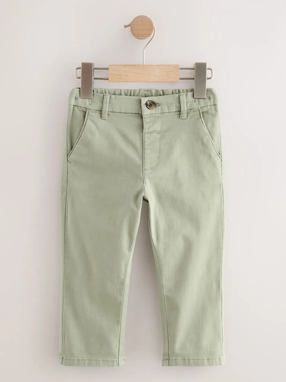 Broeken En Chino's*Next Grijs-groen - Stretch Chino Broek (3mnd-7jr)
