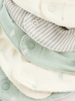 Slabbetjes*Next - Verpakking met 5 babyslabbetjes Grijs-groen