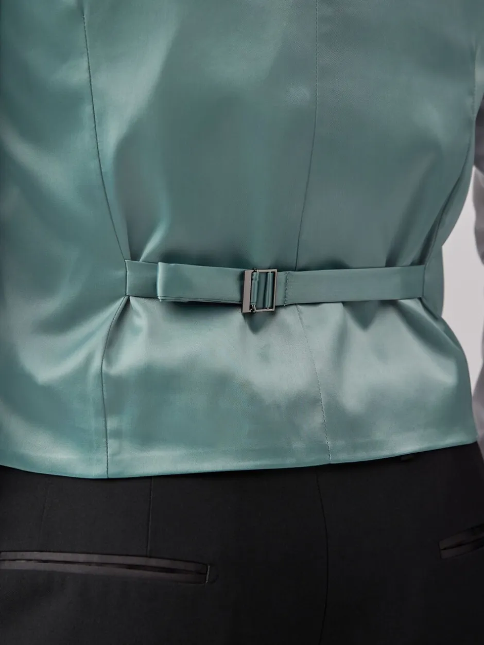 Vesten*Next - Zijden gilet met textuur Grijs-groen