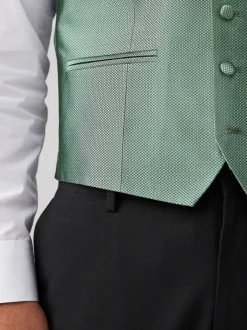 Vesten*Next - Zijden gilet met textuur Grijs-groen