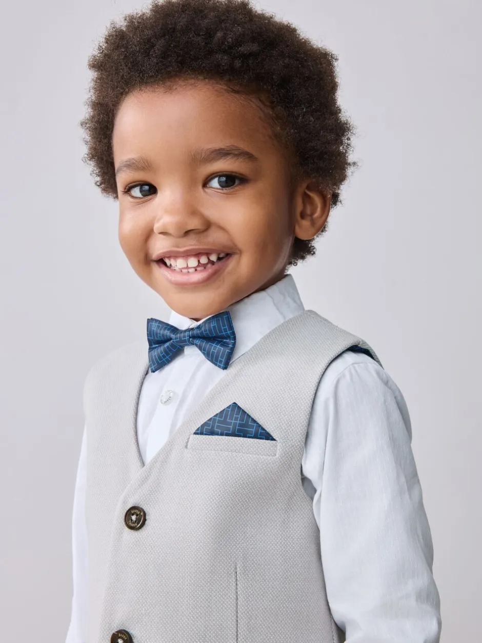 Kostuums En Herenvesten|Baker by Ted Baker - set van gilet, overhemd en broek Grijs/marineblauw