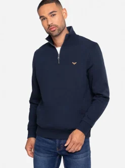 Sweaters En Hoody´S|Sweaters En Hoody´S|Threadbare - sweatshirts met korte rits 2 stuks Grijs/marineblauw