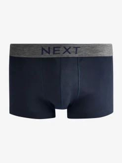 Ondergoed|Ondergoed*Next - Verpakking van 4 - Hipster boxershorts van 100% katoen Grijs/marineblauw