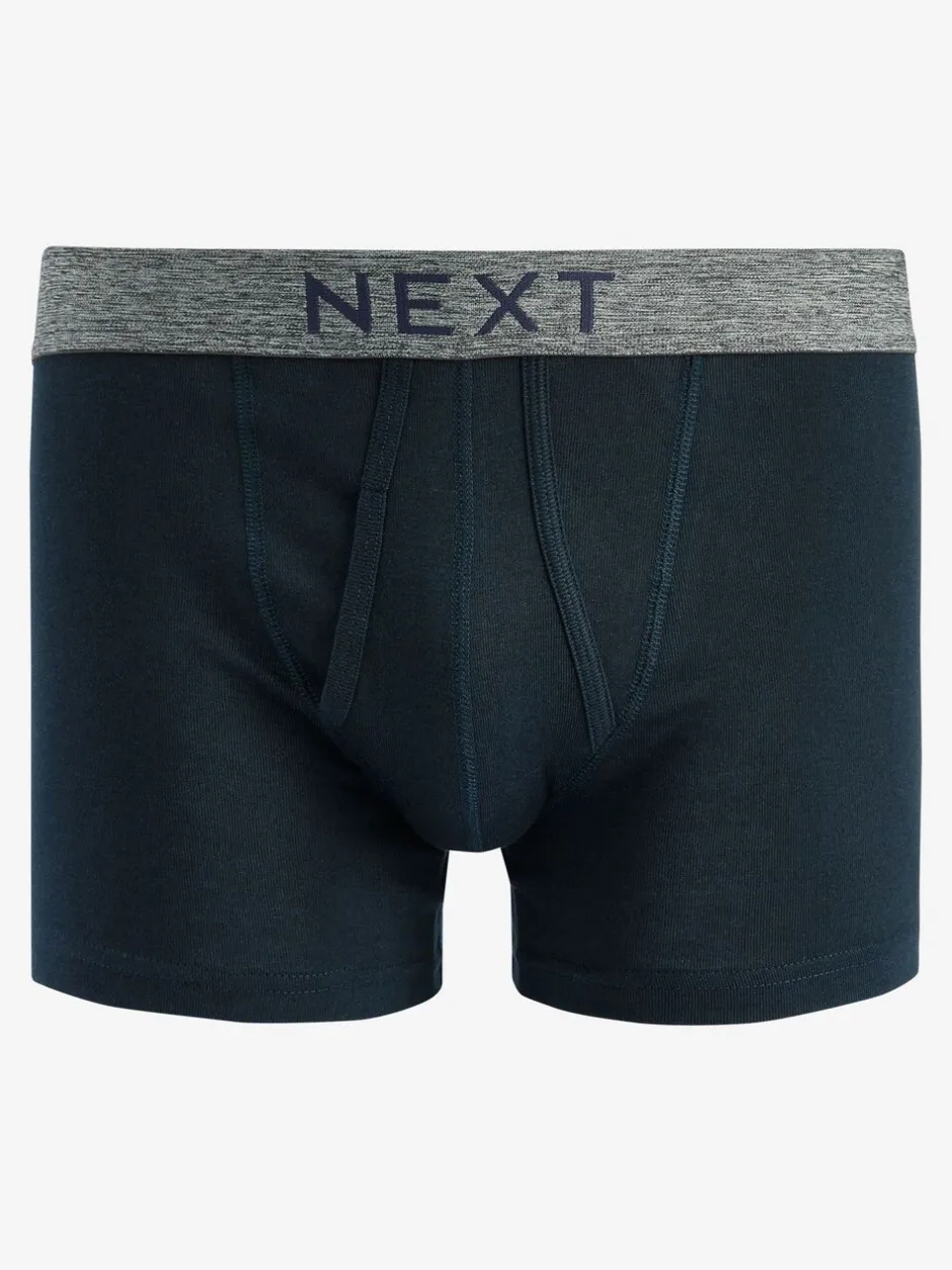 Ondergoed|Ondergoed*Next - Verpakking van 4 - A-frontboxershorts van 100% zuiver katoen Grijs/marineblauw