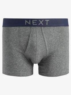Ondergoed|Ondergoed*Next - Verpakking van 4 - A-frontboxershorts van 100% zuiver katoen Grijs/marineblauw