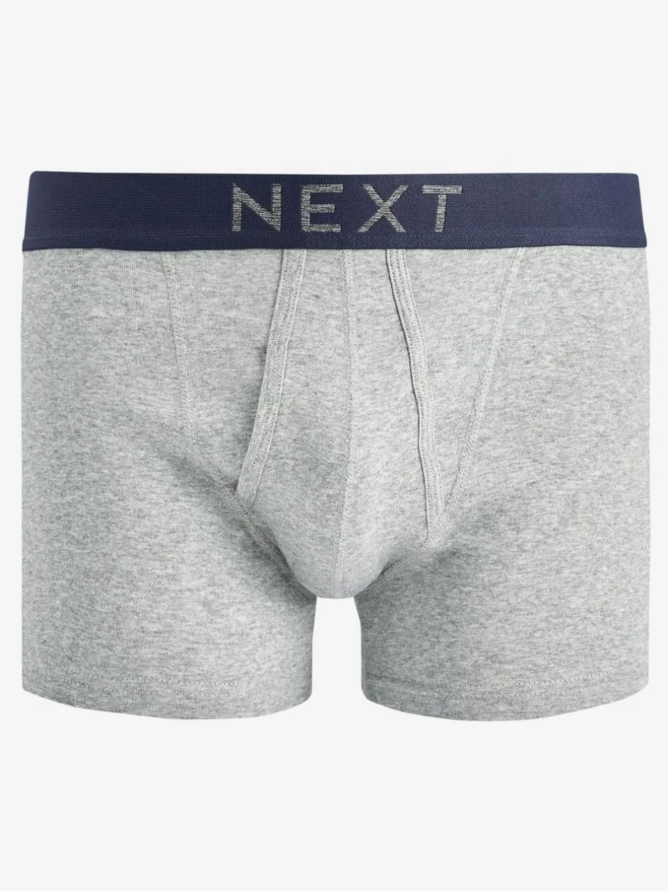 Ondergoed|Ondergoed*Next - Verpakking van 10 - A-frontboxershorts van 100% zuiver katoen Grijs/marineblauw