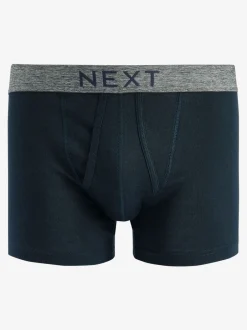 Ondergoed|Ondergoed*Next - Verpakking van 10 - A-frontboxershorts van 100% zuiver katoen Grijs/marineblauw