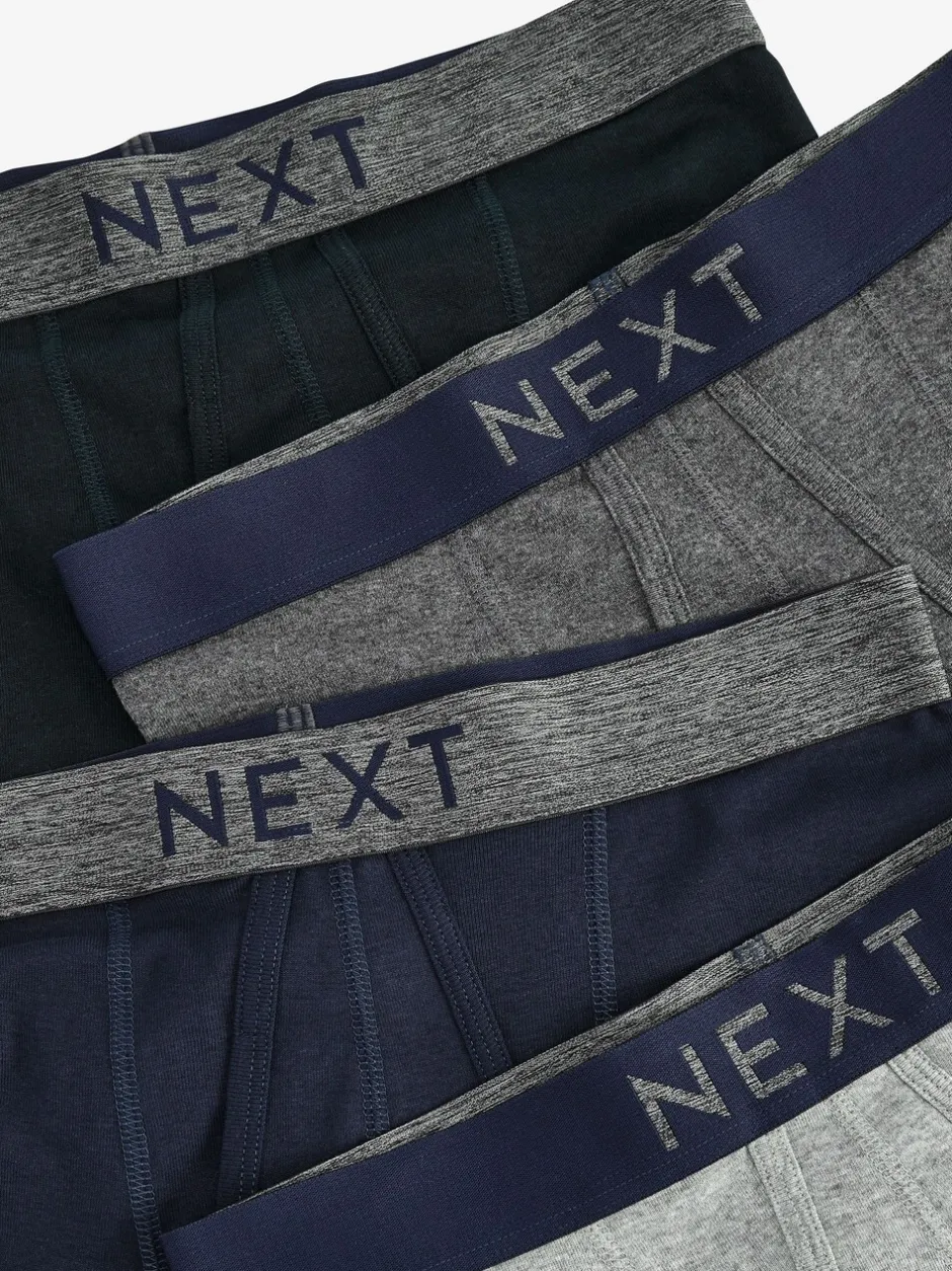 Ondergoed|Ondergoed*Next - Verpakking van 10 - A-frontboxershorts van 100% zuiver katoen Grijs/marineblauw