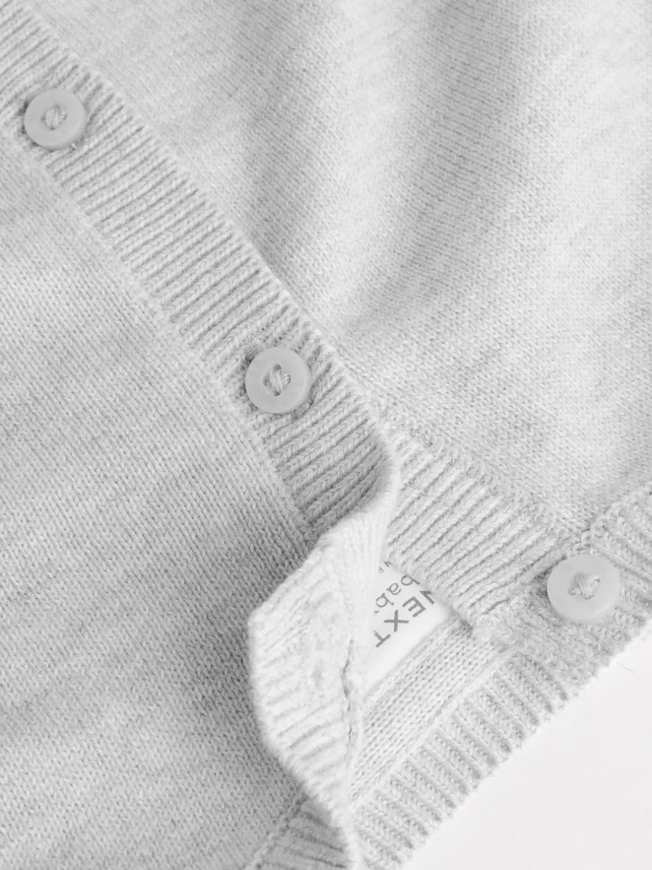 Truien En Breisels|Gebreide Kleding|Next Grijs/wit - Grijs en wit 2pk gebreid babyvestje