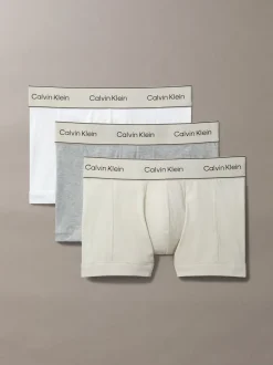 Ondergoed|Ondergoed|Calvin Klein - Heritage Cotton Stretch Boxer Briefs 3 Pack Grijs/wit/crème