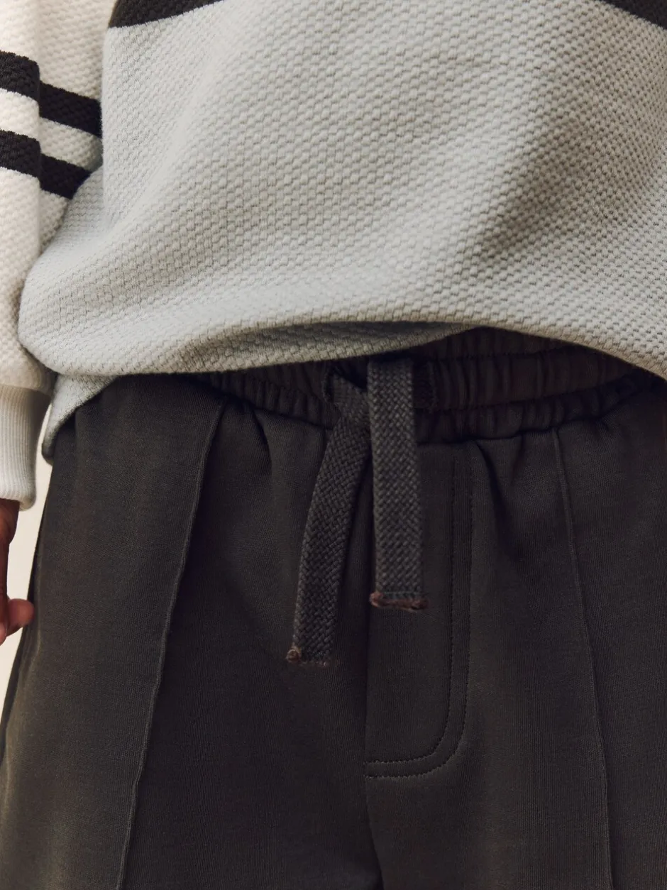 Tops|Joggingbroeken|Next - Set van poloshirt met lange mouwen en joggingbroek (3mnd-7jr) Grijs/witte rits