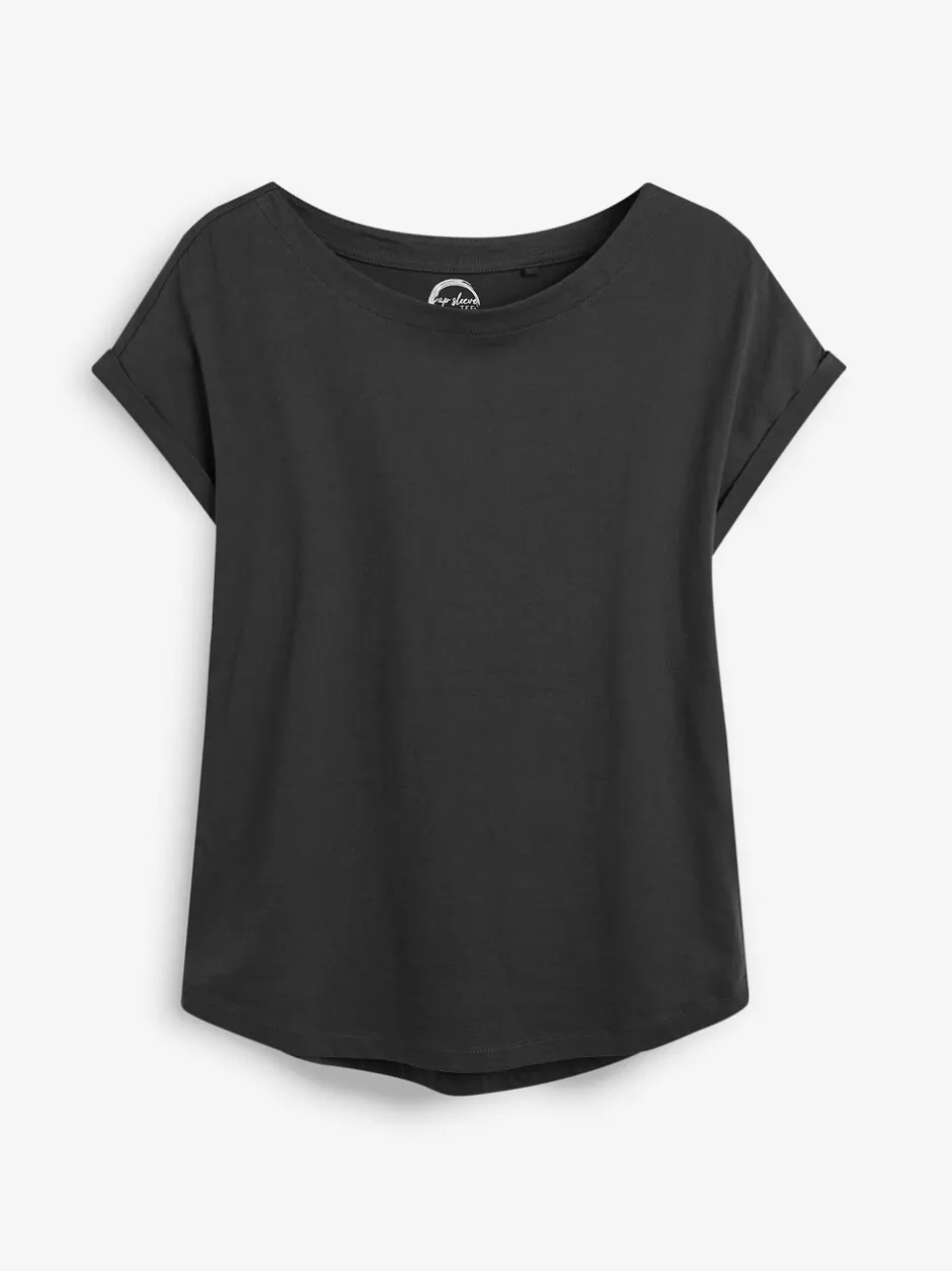 Tops En T-Shirts|Next - Set van 5 T-shirts met kapmouwtjes Grijs/wit/zwart/marineblauw/kakigroen