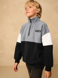 Jassen En Jacks|Sweaters En Hoody´S*Next - Fleece met trechterkraag (3-16jr) Grijs/zwart