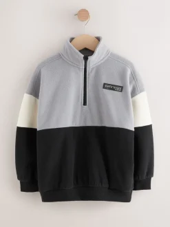 Jassen En Jacks|Sweaters En Hoody´S*Next - Fleece met trechterkraag (3-16jr) Grijs/zwart