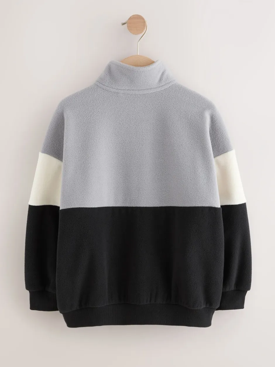 Jassen En Jacks|Sweaters En Hoody´S*Next - Fleece met trechterkraag (3-16jr) Grijs/zwart
