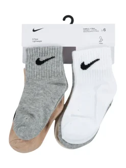Sokken*Nike - Infant Swoosh set van 6 paar sokken Grijs/zwart