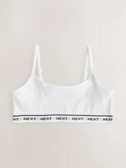 Alle Ondergoed|Next Grijs/zwart/wit - Set van 3 crop tops met bandjes (5 - 16 jr)
