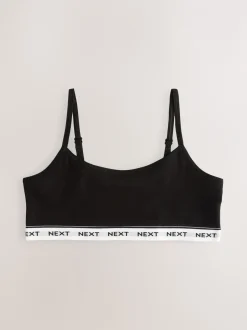 Alle Ondergoed|Next Grijs/zwart/wit - Set van 3 crop tops met bandjes (5 - 16 jr)
