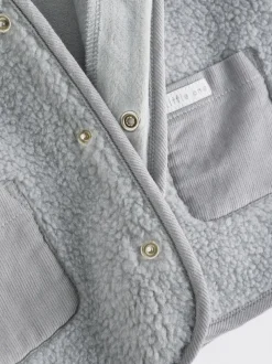 Jassen, Jacks En Kinderwagenpakjes|Jassen En Jacks|Next Grijze beer - Knusse Borg Fleece Babyjack