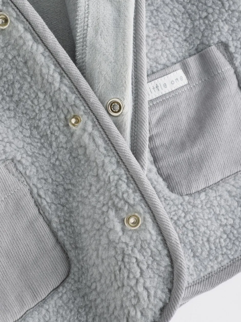 Jassen, Jacks En Kinderwagenpakjes|Jassen En Jacks|Next Grijze beer - Knusse Borg Fleece Babyjack