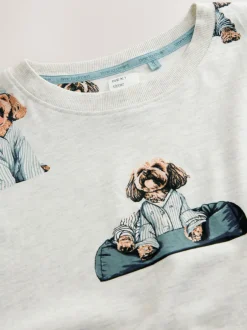 Alle Nacht- En Loungekleding|Next - Katoenen nachthemd Grijze Charlie the Cockapoo
