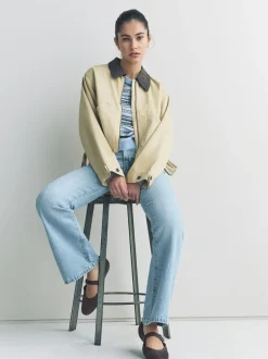 Lage Schoenen|Next - Forever Comfort Round Toe Buckle Detail Mary Jane Shoes Grijze corduroy
