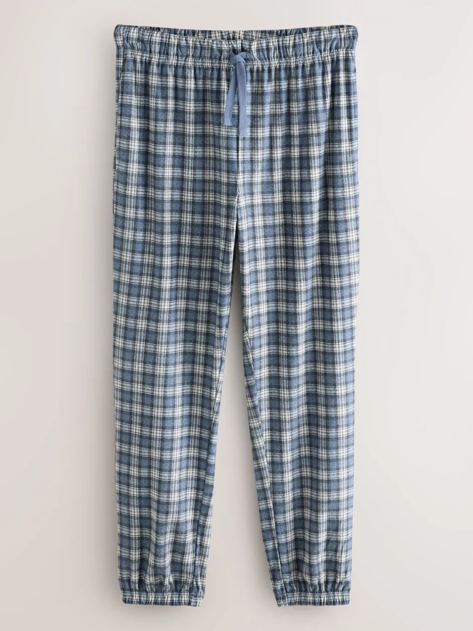 Loungewear|Pyjama's|Next - MotionFlex - Behaaglijke pyjamabroek met boorden Grijze Grindle-ruit