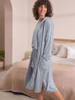 Badjassen*Next - Cosy Lightweight Dressing Gown Grijze streep