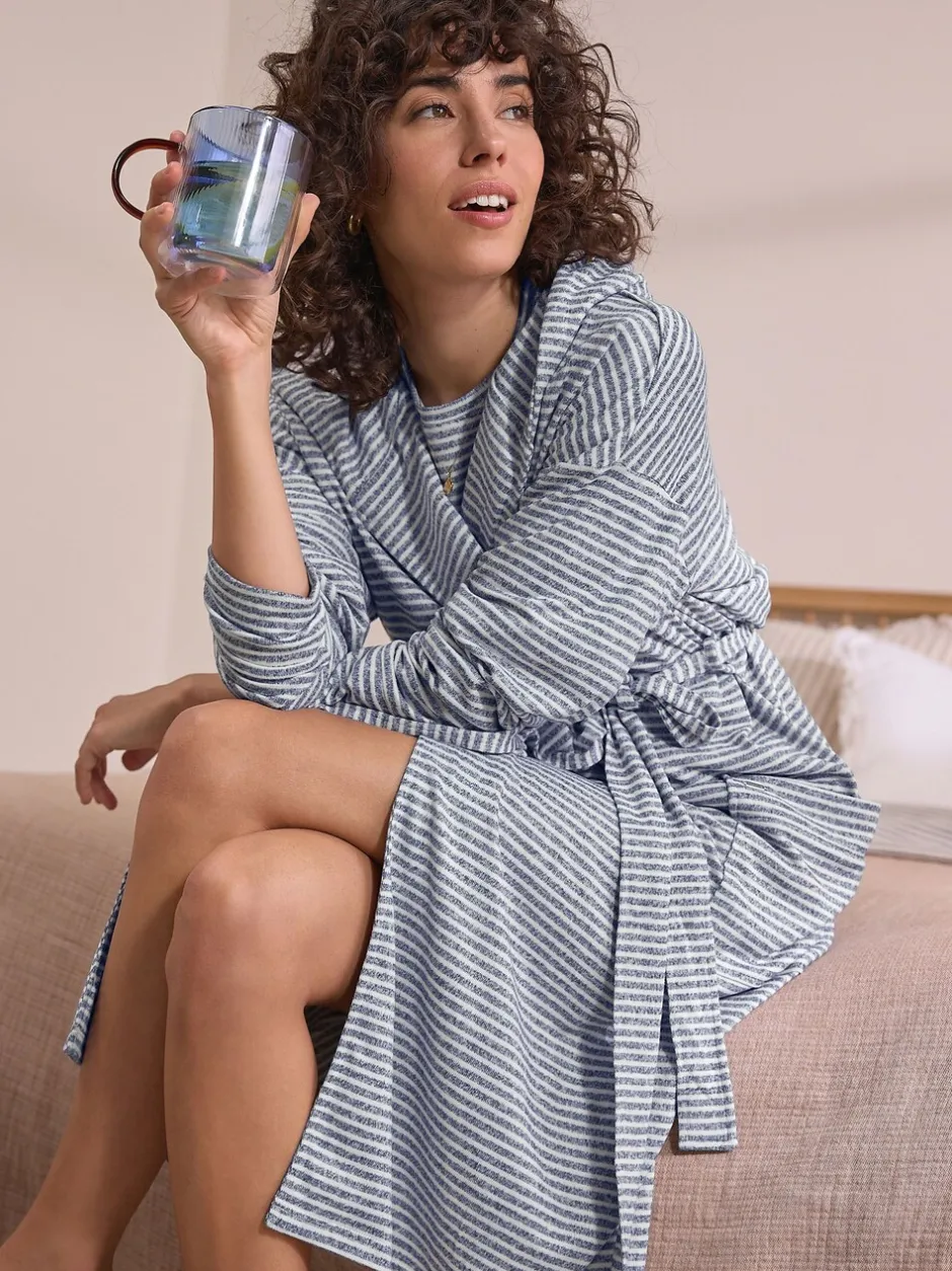 Badjassen*Next - Cosy Lightweight Dressing Gown Grijze streep
