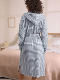 Badjassen*Next - Cosy Lightweight Dressing Gown Grijze streep