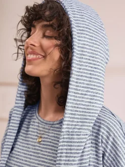 Badjassen*Next - Cosy Lightweight Dressing Gown Grijze streep